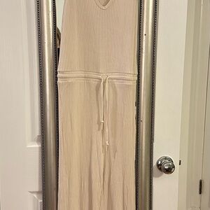 Beyond Yoga Cream Ribbed Jumpsuit